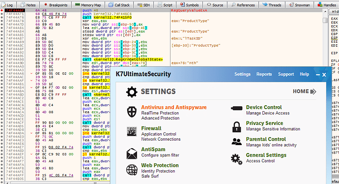 Triggering%20RegQueryValueExA%20breakpoint