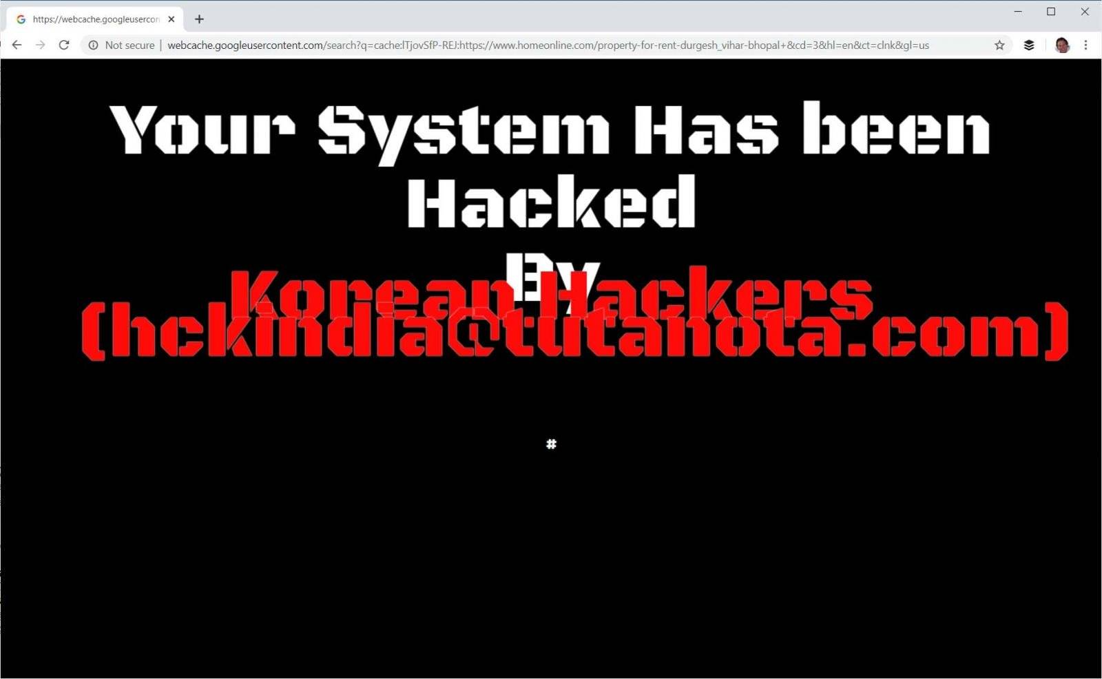 Defaced site